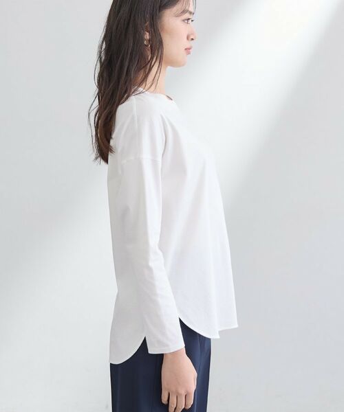 INDIVI / インディヴィ Tシャツ | 【洗える】きれいめラウンドテールロンT | 詳細11