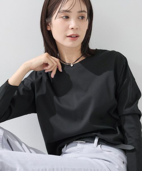 INDIVI / インディヴィ Tシャツ | 【洗える】きれいめラウンドテールロンT | 詳細16