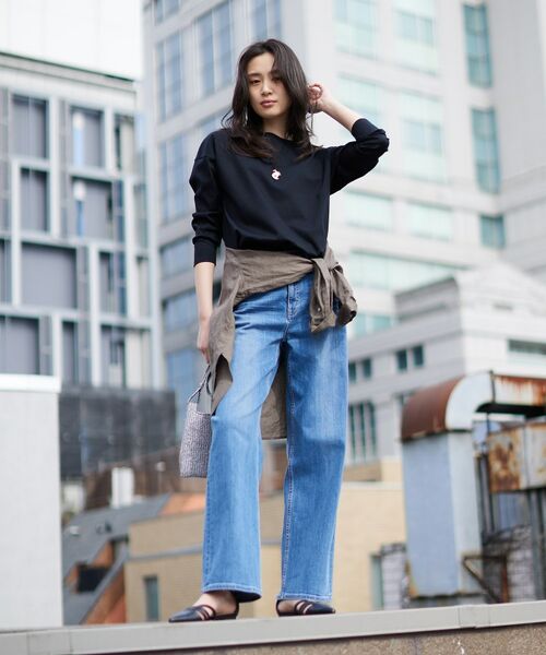 INDIVI / インディヴィ Tシャツ | 【洗える】きれいめラウンドテールロンT | 詳細17