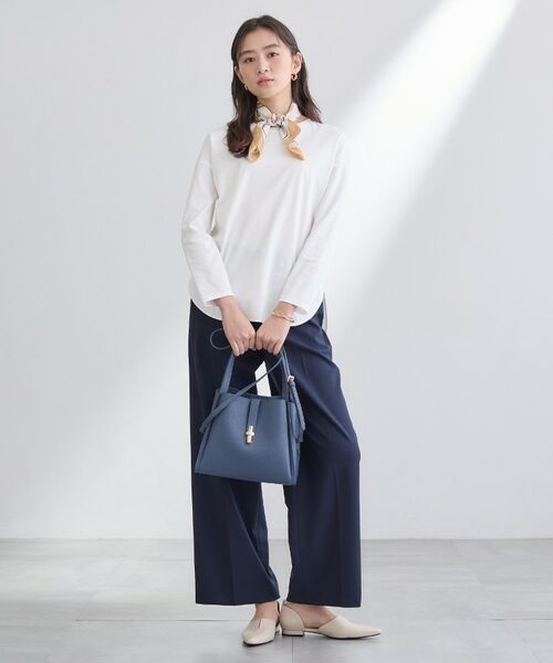 INDIVI / インディヴィ Tシャツ | 【洗える】きれいめラウンドテールロンT | 詳細3