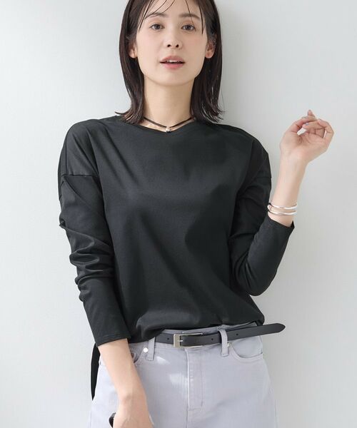 INDIVI / インディヴィ Tシャツ | 【洗える】きれいめラウンドテールロンT | 詳細6