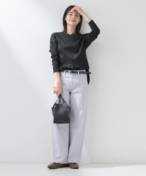 INDIVI / インディヴィ Tシャツ | 【洗える】きれいめラウンドテールロンT | 詳細7