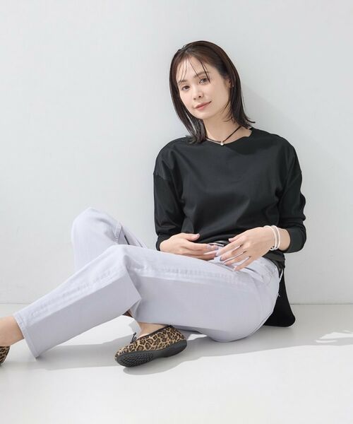 INDIVI / インディヴィ Tシャツ | 【洗える】きれいめラウンドテールロンT | 詳細8
