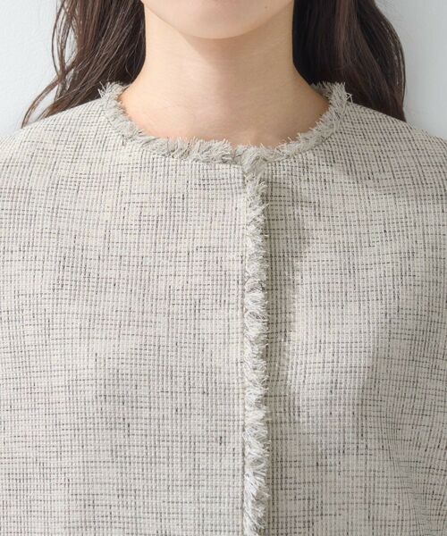 INDIVI / インディヴィ ノーカラージャケット | 【軽量／セレモニー／SETUP可能】ストレッチツイードジャケット | 詳細19