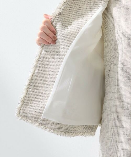 INDIVI / インディヴィ ノーカラージャケット | 【軽量／セレモニー／SETUP可能】ストレッチツイードジャケット | 詳細24