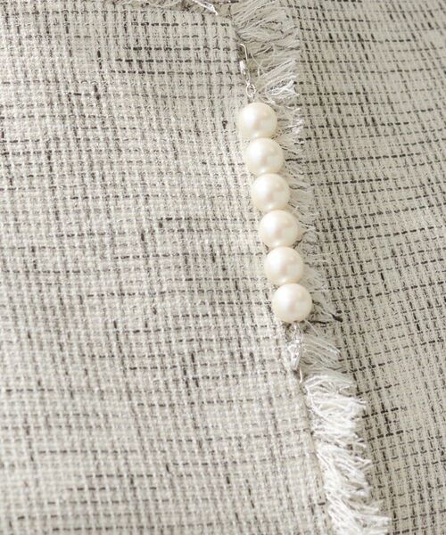 INDIVI / インディヴィ ノーカラージャケット | 【軽量／セレモニー／SETUP可能】ストレッチツイードジャケット | 詳細5