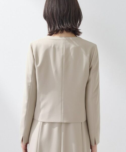 INDIVI / インディヴィ ノーカラージャケット | 【上品光沢/セレモニー/SETUP可能】切り替えデザインジャケット | 詳細12