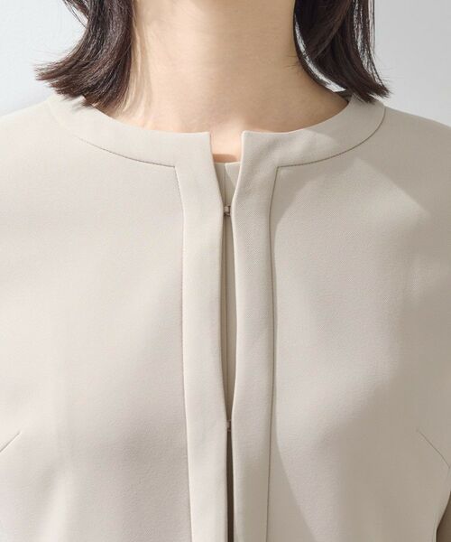 INDIVI / インディヴィ ノーカラージャケット | 【上品光沢/セレモニー/SETUP可能】切り替えデザインジャケット | 詳細13