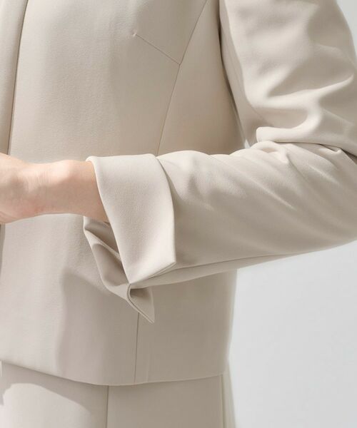 INDIVI / インディヴィ ノーカラージャケット | 【上品光沢/セレモニー/SETUP可能】切り替えデザインジャケット | 詳細15