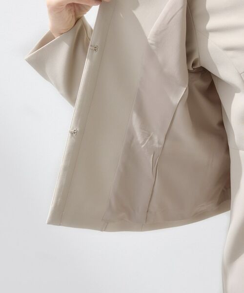 INDIVI / インディヴィ ノーカラージャケット | 【上品光沢/セレモニー/SETUP可能】切り替えデザインジャケット | 詳細18