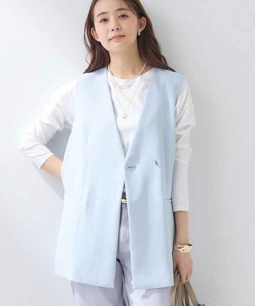 INDIVI / インディヴィ ベスト | 【洗える/多機能/SETUP可】こなれジレジャケット | 詳細10