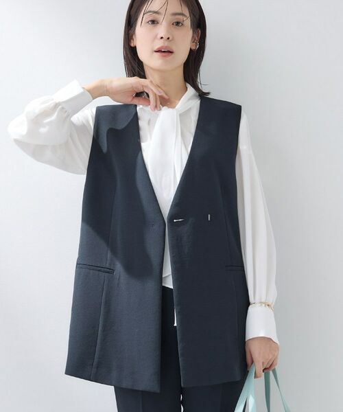 INDIVI / インディヴィ ベスト | 【洗える/多機能/SETUP可】こなれジレジャケット | 詳細14