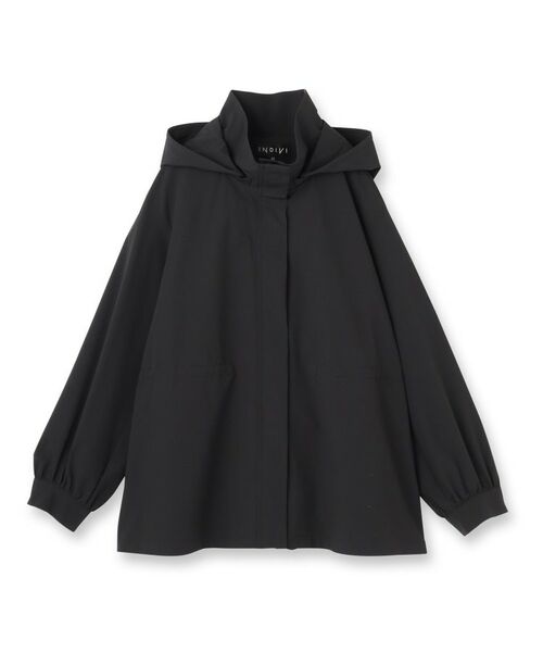 INDIVI / インディヴィ レザーブルゾン・ジャケット | 【撥水／フード取外し可】凹凸素材ブルゾン | 詳細1