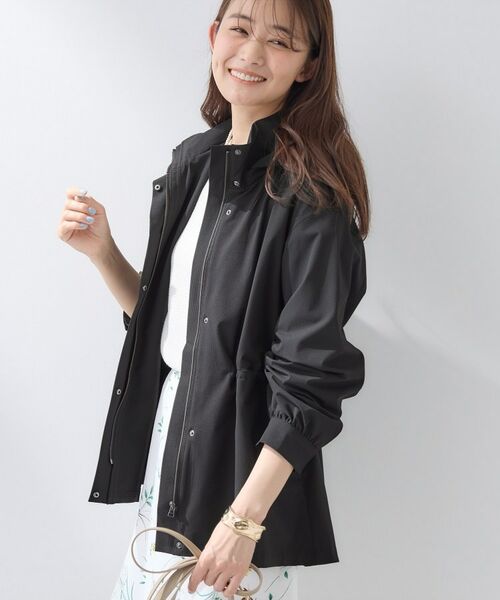 INDIVI / インディヴィ レザーブルゾン・ジャケット | 【撥水／フード取外し可】凹凸素材ブルゾン | 詳細10