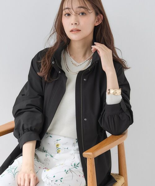 INDIVI / インディヴィ レザーブルゾン・ジャケット | 【撥水／フード取外し可】凹凸素材ブルゾン | 詳細12