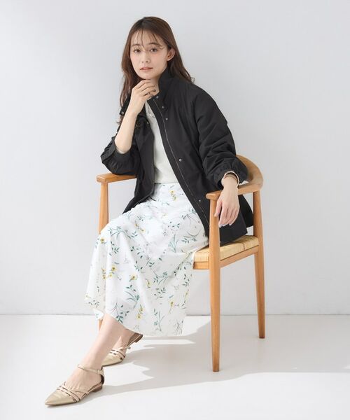 INDIVI / インディヴィ レザーブルゾン・ジャケット | 【撥水／フード取外し可】凹凸素材ブルゾン | 詳細13