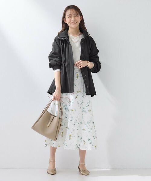 INDIVI / インディヴィ レザーブルゾン・ジャケット | 【撥水／フード取外し可】凹凸素材ブルゾン | 詳細14