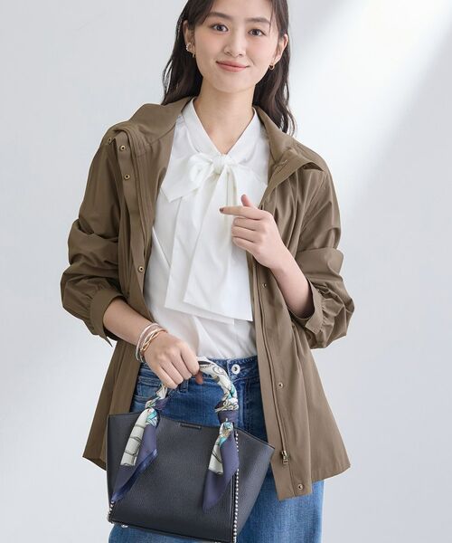 INDIVI / インディヴィ レザーブルゾン・ジャケット | 【撥水／フード取外し可】凹凸素材ブルゾン | 詳細17