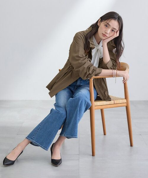 INDIVI / インディヴィ レザーブルゾン・ジャケット | 【撥水／フード取外し可】凹凸素材ブルゾン | 詳細20