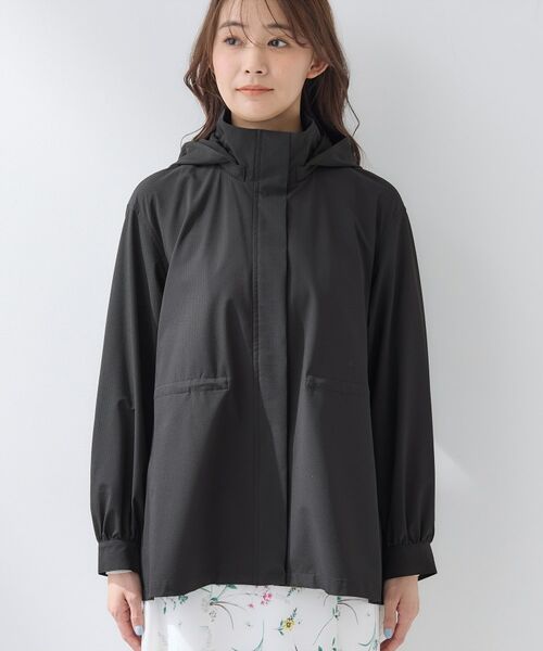 INDIVI / インディヴィ レザーブルゾン・ジャケット | 【撥水／フード取外し可】凹凸素材ブルゾン | 詳細23