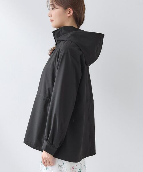 INDIVI / インディヴィ レザーブルゾン・ジャケット | 【撥水／フード取外し可】凹凸素材ブルゾン | 詳細24