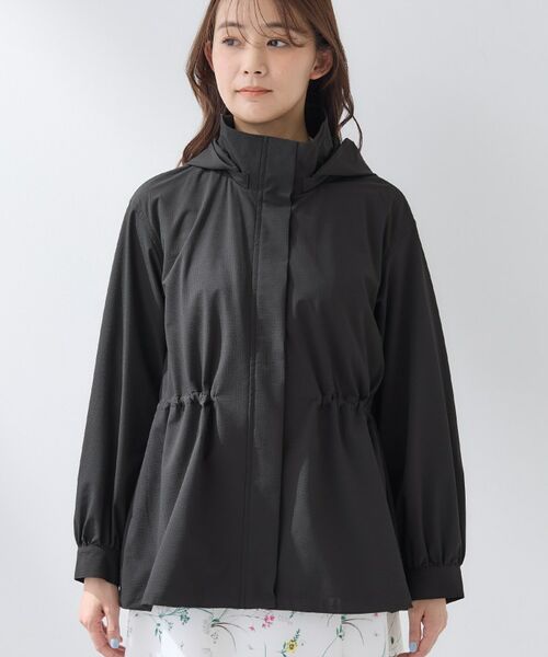 INDIVI / インディヴィ レザーブルゾン・ジャケット | 【撥水／フード取外し可】凹凸素材ブルゾン | 詳細26