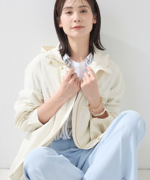 INDIVI / インディヴィ レザーブルゾン・ジャケット | 【撥水／フード取外し可】凹凸素材ブルゾン | 詳細5