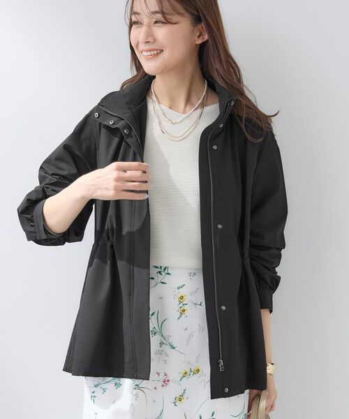 INDIVI / インディヴィ レザーブルゾン・ジャケット | 【撥水／フード取外し可】凹凸素材ブルゾン | 詳細9
