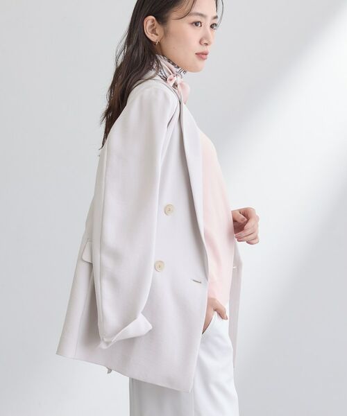 INDIVI / インディヴィ テーラードジャケット | 【洗える／多機能／SETUP可】こなれダブルジャケット | 詳細18