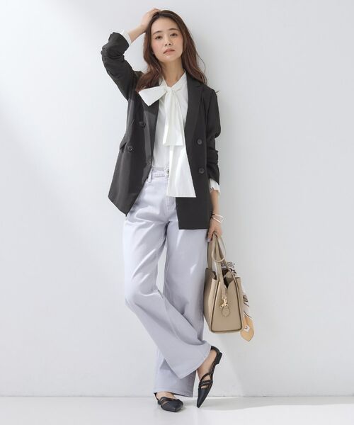 INDIVI / インディヴィ テーラードジャケット | 【洗える／多機能／SETUP可】こなれダブルジャケット | 詳細4