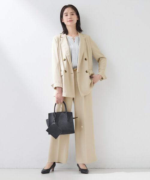 INDIVI / インディヴィ テーラードジャケット | 【洗える／多機能／SETUP可】こなれダブルジャケット | 詳細8