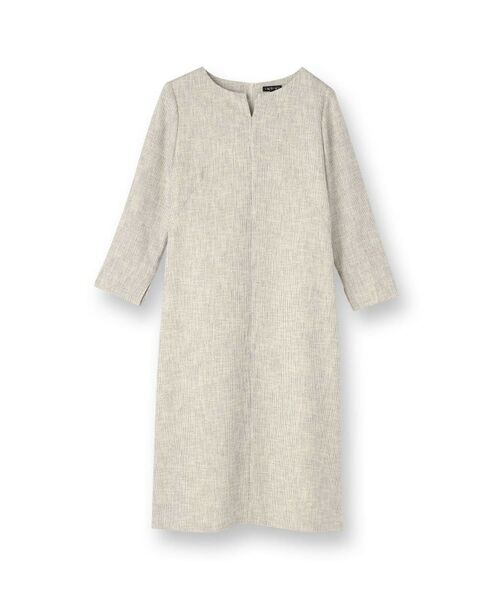 INDIVI / インディヴィ ミニ丈・ひざ丈ワンピース | 【軽量/セレモニー/SETUP可能】ストレッチツイードAラインワンピース | 詳細1