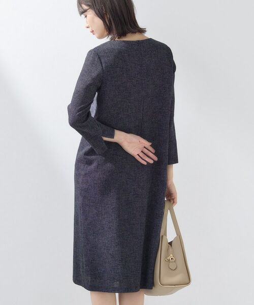 INDIVI / インディヴィ ミニ丈・ひざ丈ワンピース | 【軽量/セレモニー/SETUP可能】ストレッチツイードAラインワンピース | 詳細10