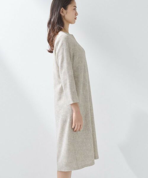 INDIVI / インディヴィ ミニ丈・ひざ丈ワンピース | 【軽量/セレモニー/SETUP可能】ストレッチツイードAラインワンピース | 詳細15