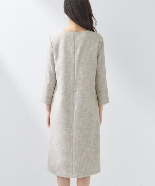 INDIVI / インディヴィ ミニ丈・ひざ丈ワンピース | 【軽量/セレモニー/SETUP可能】ストレッチツイードAラインワンピース | 詳細16