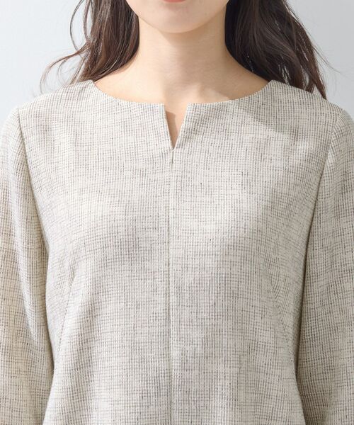 INDIVI / インディヴィ ミニ丈・ひざ丈ワンピース | 【軽量/セレモニー/SETUP可能】ストレッチツイードAラインワンピース | 詳細17