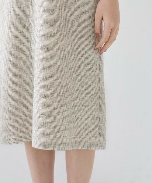 INDIVI / インディヴィ ミニ丈・ひざ丈ワンピース | 【軽量/セレモニー/SETUP可能】ストレッチツイードAラインワンピース | 詳細21