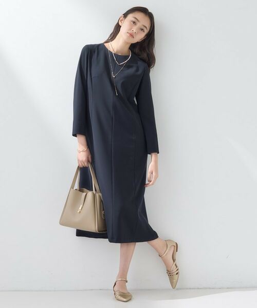 INDIVI / インディヴィ ロング・マキシ丈ワンピース | 【上品光沢／セレモニー／SETUP可能】スタイルUPワンピース | 詳細3