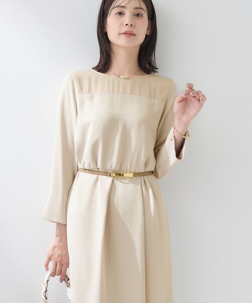 INDIVI / インディヴィ ミニ丈・ひざ丈ワンピース | 【洗える／SETUP可】こなれヨーク切り替えワンピース | 詳細2