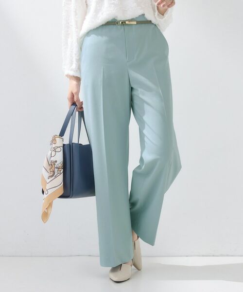 INDIVI / インディヴィ パンツ | 【新作褒められパンツ】快温ワイドパンツ(ミントグリーン(021))
