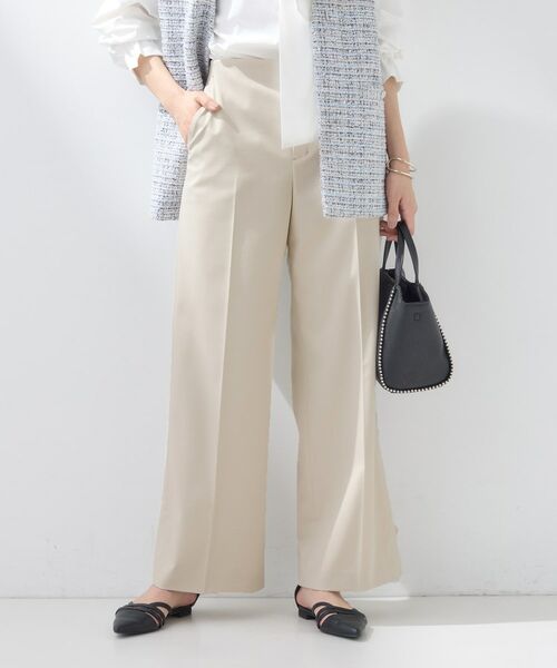 INDIVI / インディヴィ パンツ | 【新作褒められパンツ】快温ワイドパンツ(ライトベージュ(051))