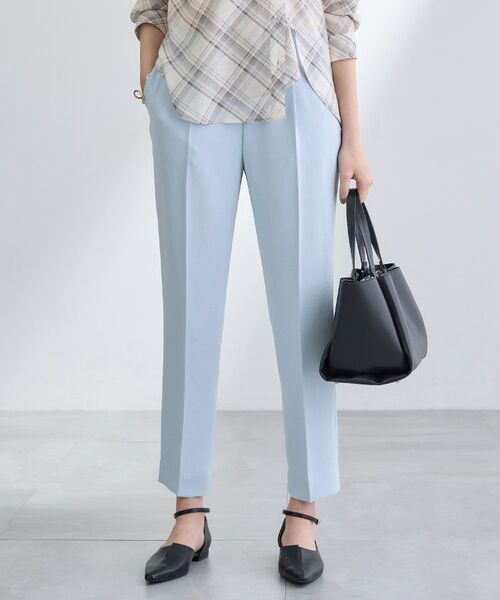INDIVI / インディヴィ パンツ | 【洗える／UVケア／SETUP可】こなれテーパードパンツ（サックスブルー(090)）