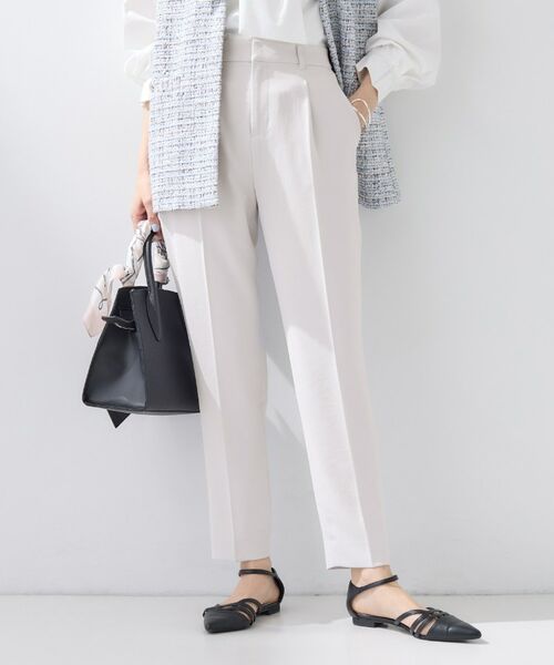 INDIVI / インディヴィ パンツ | 【洗える／UVケア／SETUP可】こなれテーパードパンツ（ライトグレー(611)）