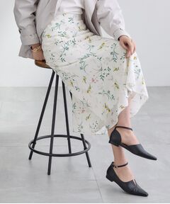 INDIVI / インディヴィ ロング・マキシ丈スカート | 【SETUP可能】モダンフラワー柄フレアスカート