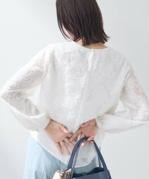 INDIVI / インディヴィ シャツ・ブラウス | 【華やか/大人シアー/セレモニー】カットフリンジブラウス | 詳細3