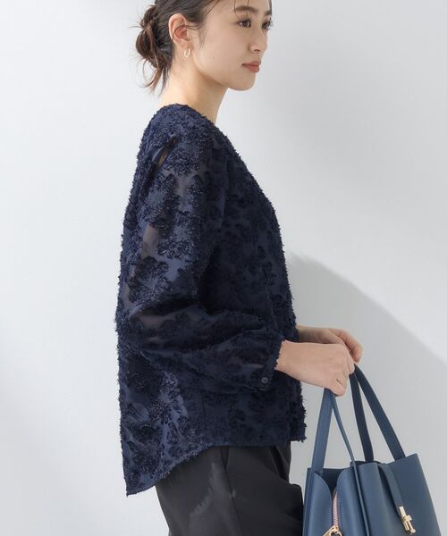 INDIVI / インディヴィ シャツ・ブラウス | 【華やか/大人シアー/セレモニー】カットフリンジブラウス | 詳細6