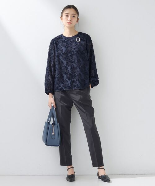 INDIVI / インディヴィ シャツ・ブラウス | 【華やか/大人シアー/セレモニー】カットフリンジブラウス | 詳細7