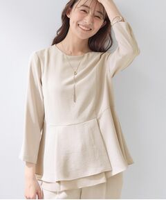 INDIVI / インディヴィ シャツ・ブラウス | 【洗える／UVケア／SETUP可】こなれペプラムブラウス