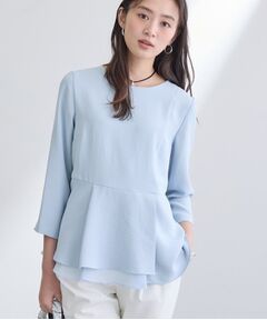 INDIVI / インディヴィ シャツ・ブラウス | 【洗える／UVケア／SETUP可】こなれペプラムブラウス