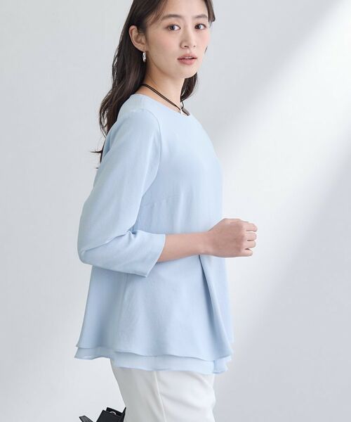 INDIVI / インディヴィ シャツ・ブラウス | 【洗える/UVケア/SETUP可】こなれペプラムブラウス | 詳細10